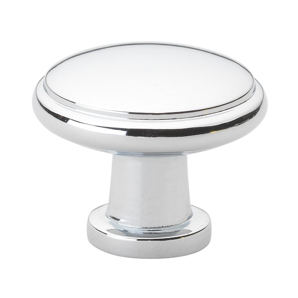 Gliderite Hardware 1-1/8 in. Polished Chrome Round Classic Cabinet Knob, 5PK 5096-PC-5 - main